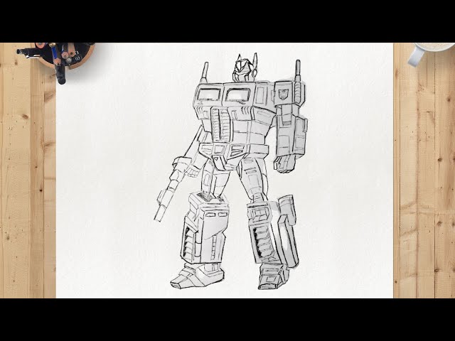 How to Draw Optimus Prime, Transformers, Speed Drawing - YouTube