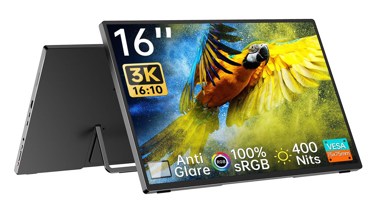 Intehill 16inch 3K 16:10 High-end Portable Monitor with Anti-glare