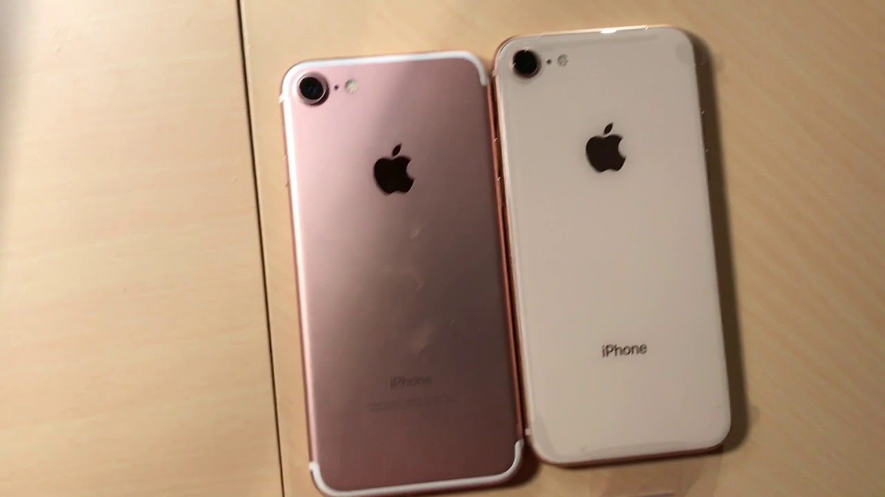 iPhone 8 Gold [unboxing] & comparison to Rose Gold color - YouTube