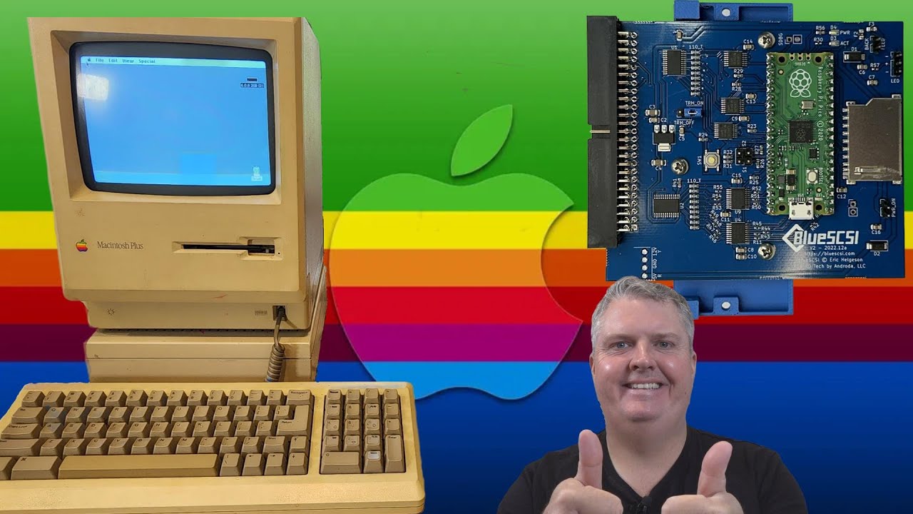 Apple Macintosh Plus 20SC HDD Replacement with BlueSCSI V2 - YouTube