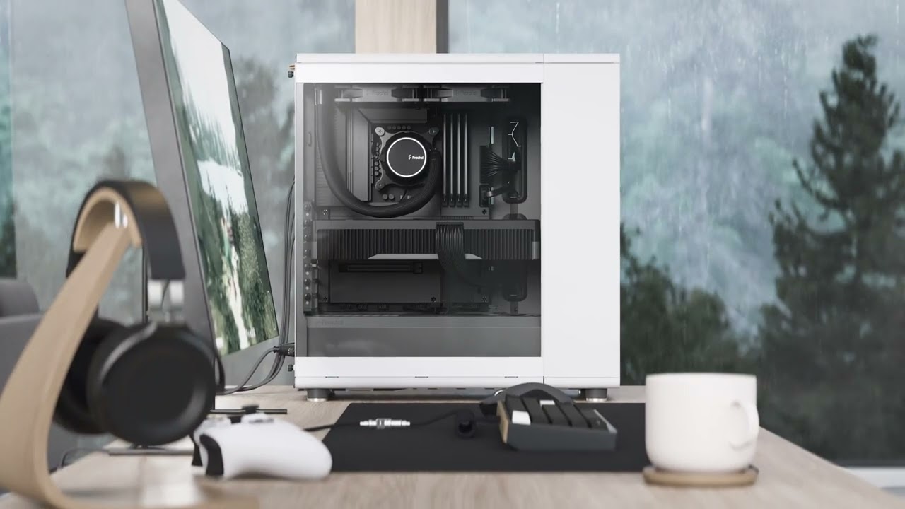 Fractal Design North ATX mATX Mid Tower PC Case - North Chalk