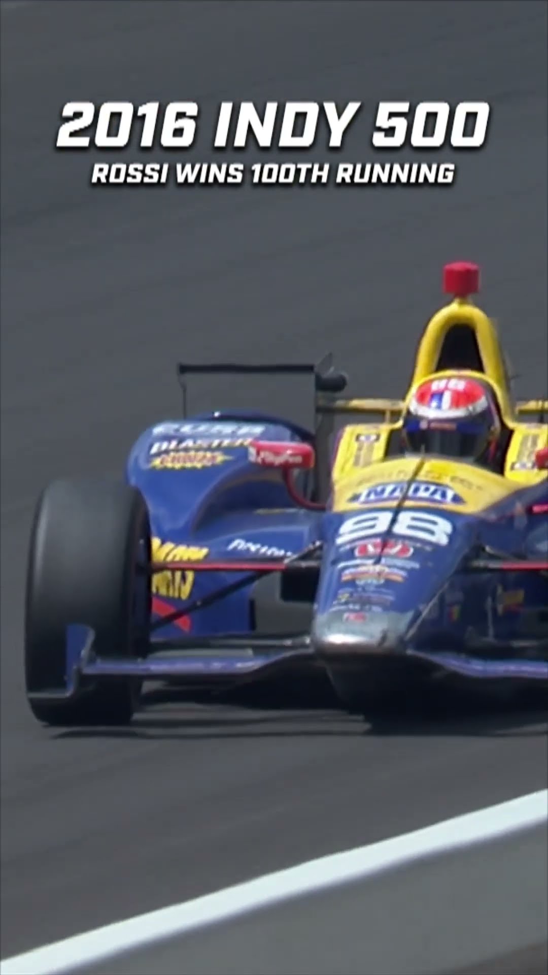 Not bad for his first #Indy500. Relive Alexander Rossi's 100th