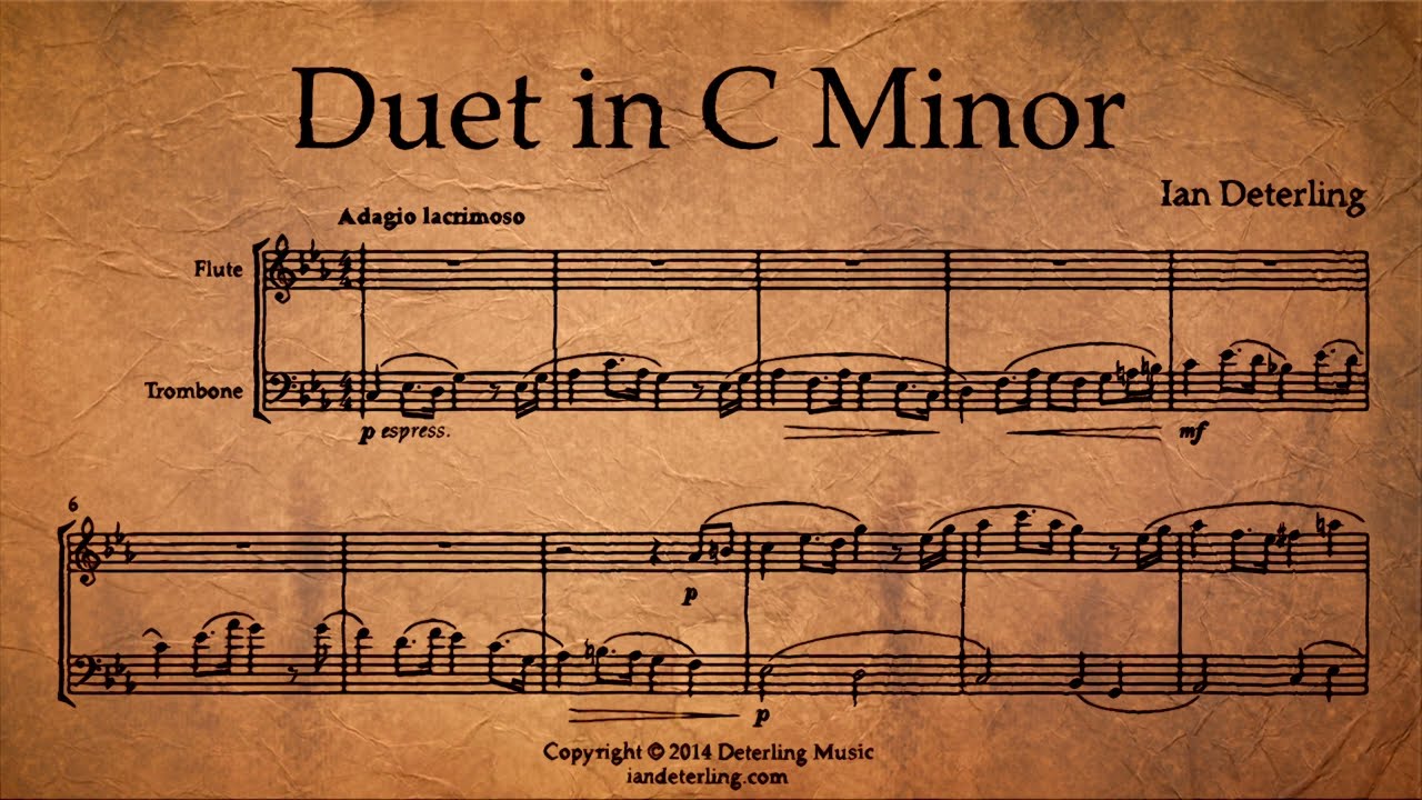 Flute and Trombone Duet in C Minor - YouTube