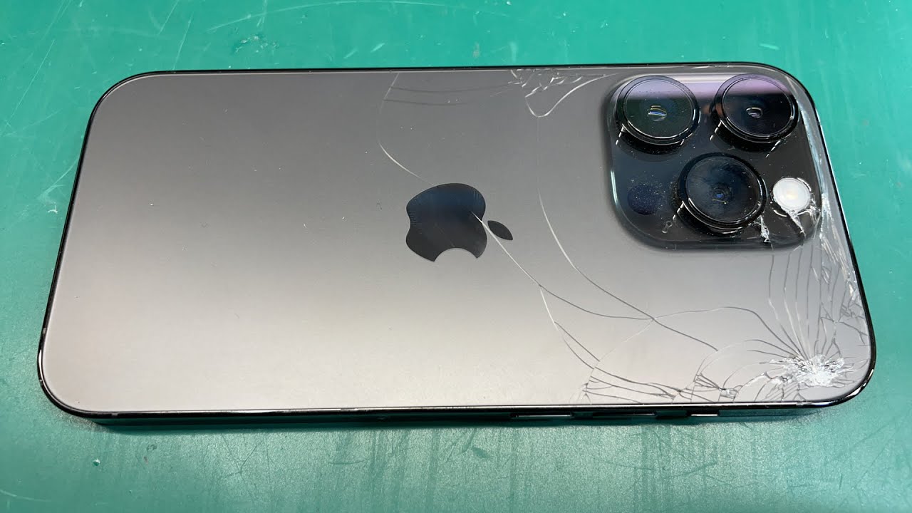 iPhone 14 ProMax 画面・背面ひび割れあり