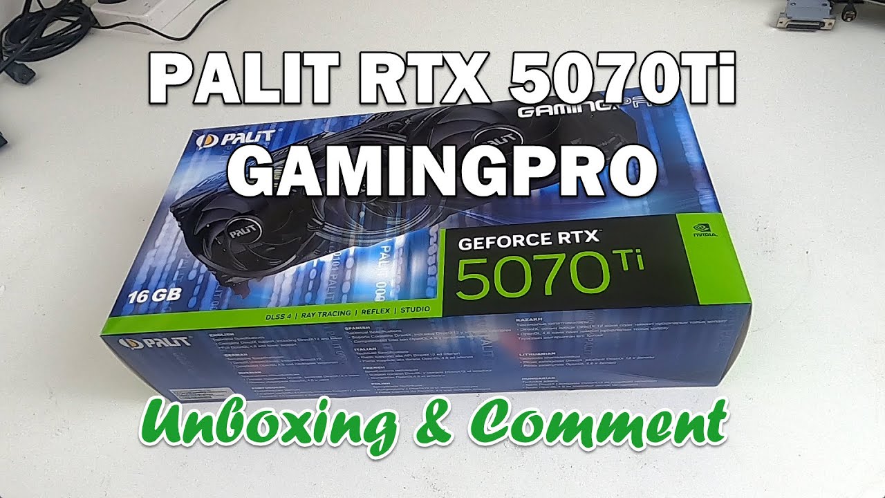 Palit RTX 5070Ti GAMINGPRO *REAL* Unboxing & Comments - YouTube