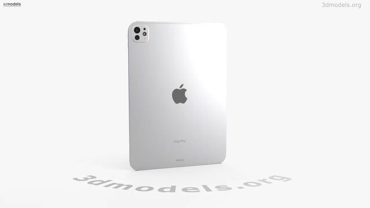 Apple iPad Pro M4 2024 11 inch Silver 3D model - Download Tablet