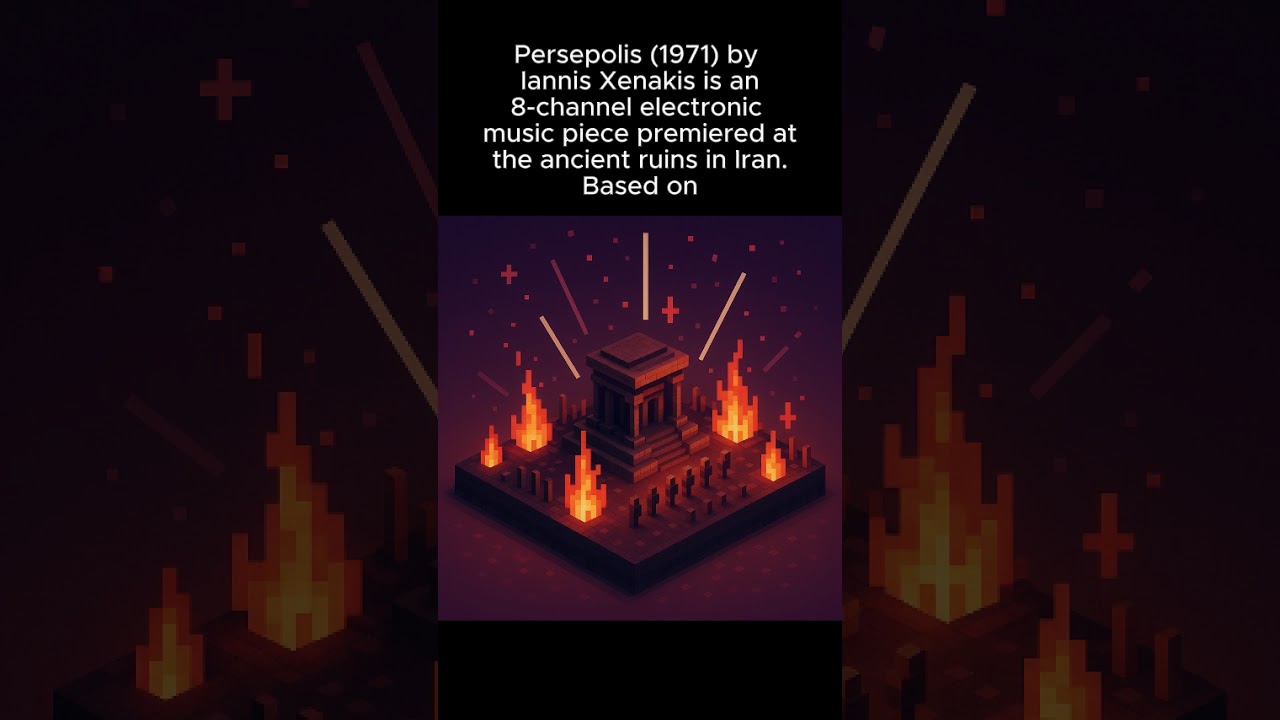 Persepolis (1971) by Iannis Xenakis is an 8-channel electronic