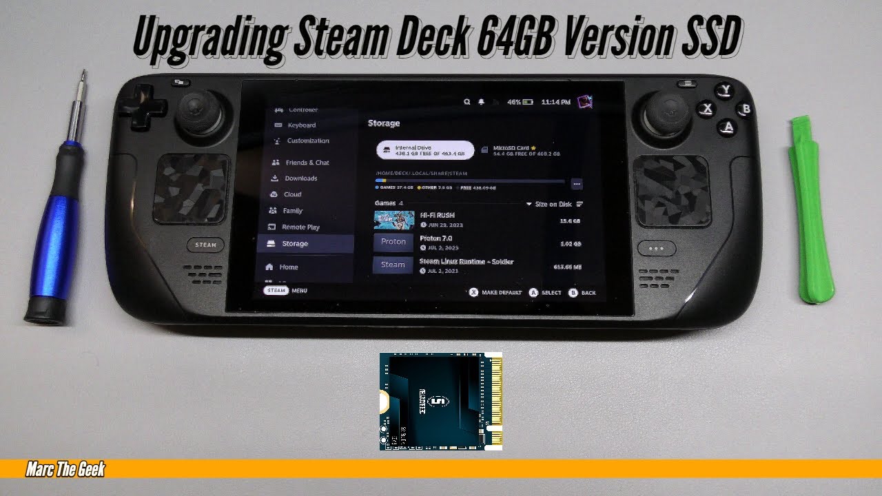 Finally Upgrading Steam Deck 64GB Version SSD Drive - YouTube
