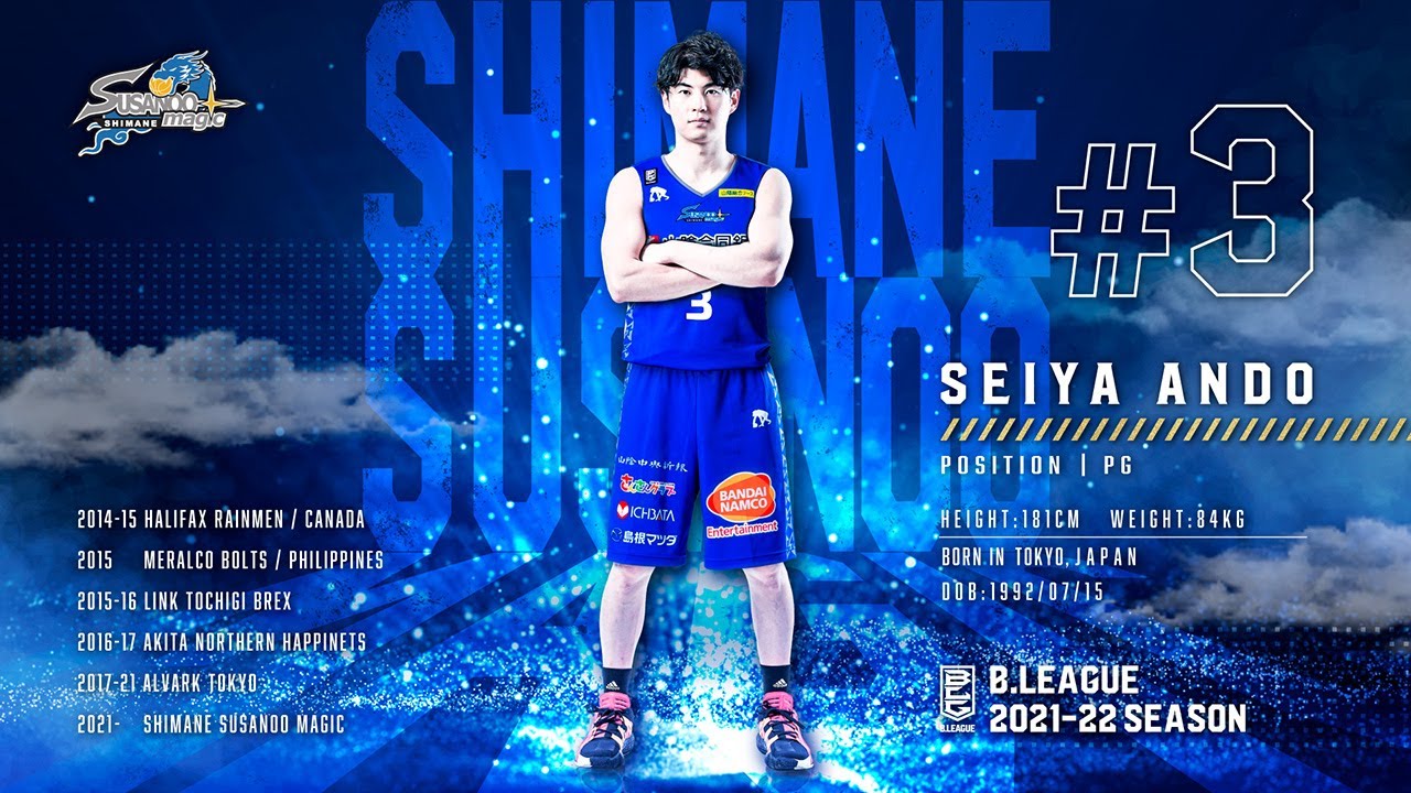 島根スサノオマジック 安藤誓哉 のぼりセット 島根スサノオマジック