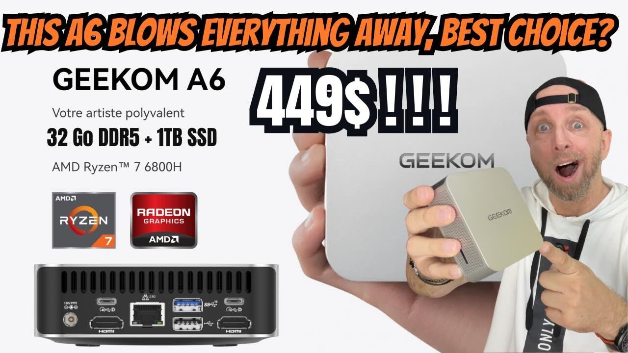 Mini PC Windows Ryzen 7, 32GB+1TB for $449 on Amazon,The Geekom A6