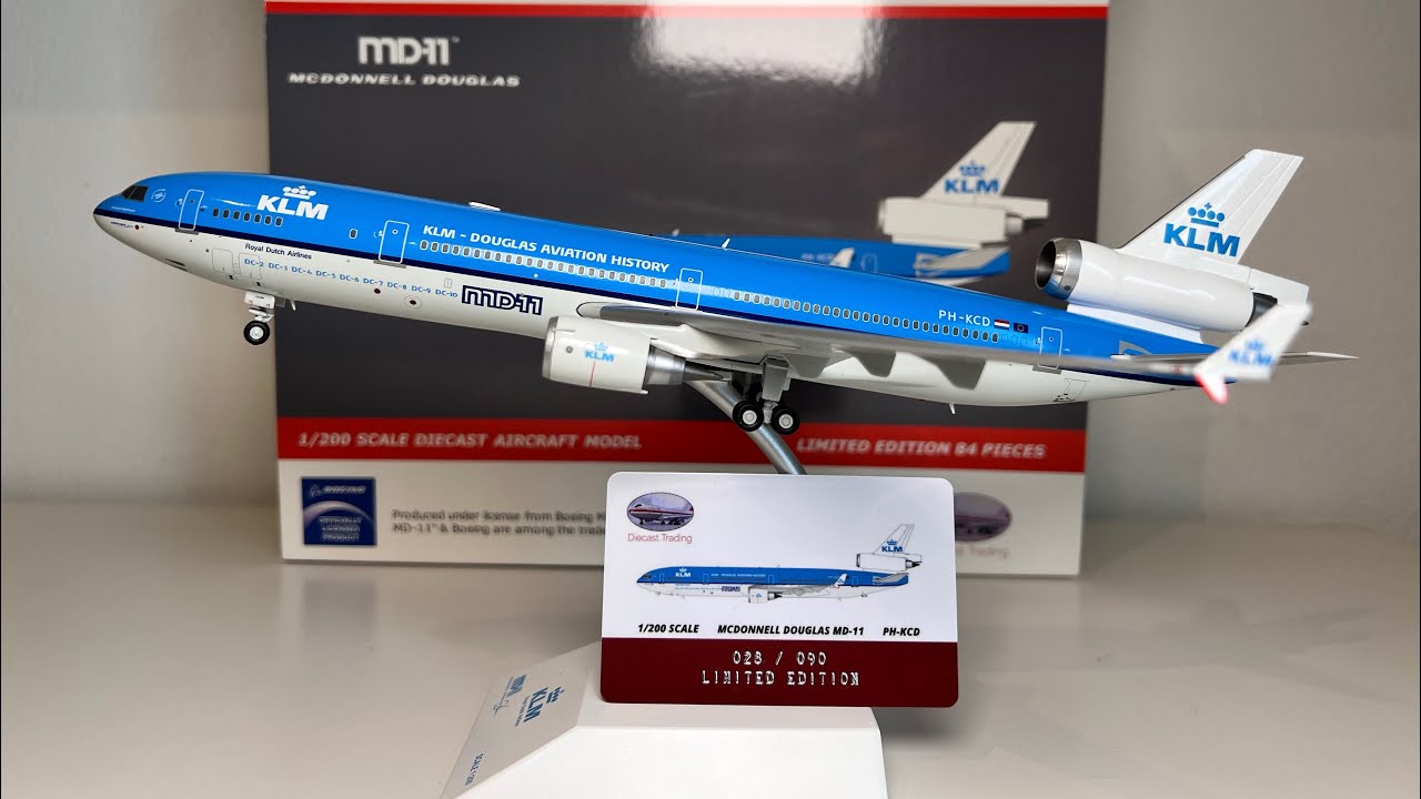 UNBOXING and REVIEW!! Jc wings 1:200 KLM md-11 reg. PH-KCD