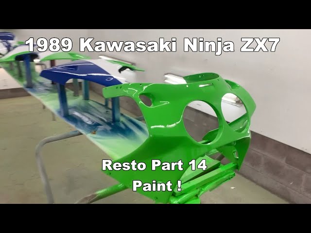 1989 Kawasaki Ninja ZX7 restoration part 14 - Paint - YouTube