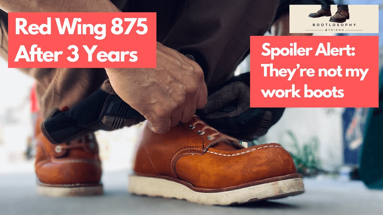 Red Wing 875 Moc Toe Heritage Boots After Three Years - As Casual