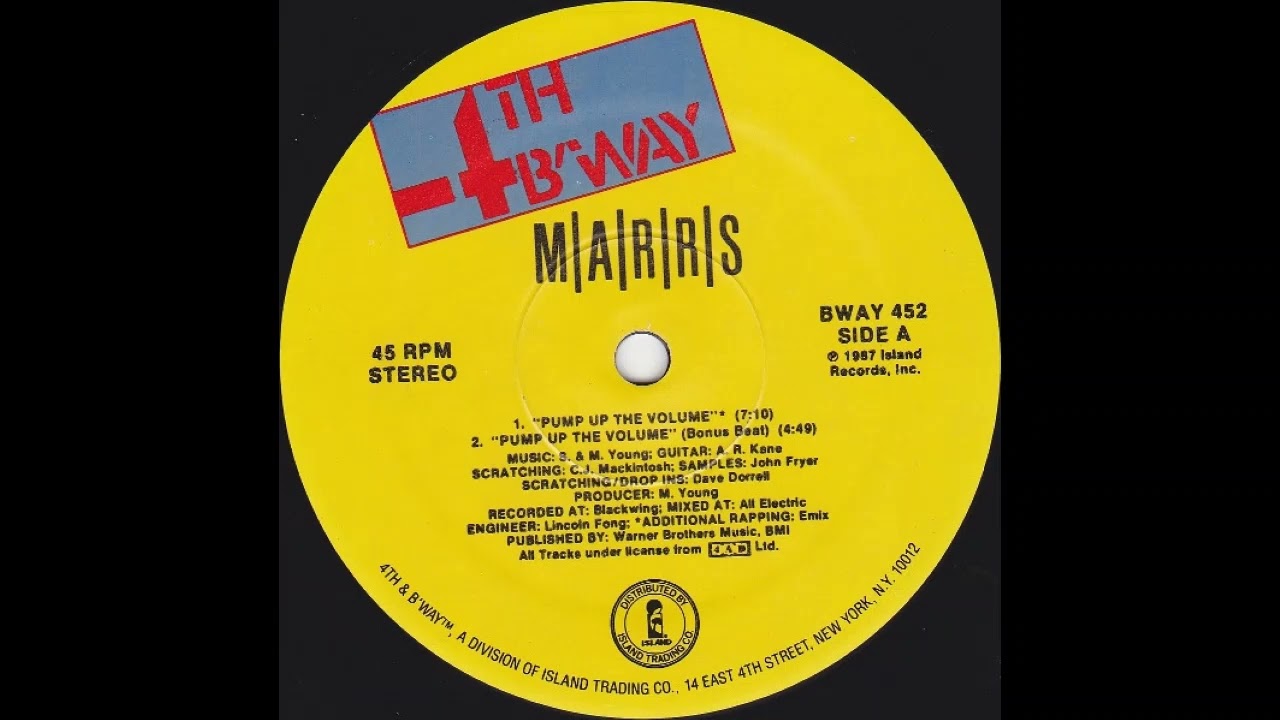 MARRS - Pump Up the Volume (1987) - YouTube