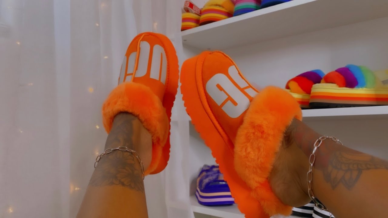 UGG CHOPD DISQUETTE UNBOXING REVIEW & TRY ON HAUL | ORANGE COLOR