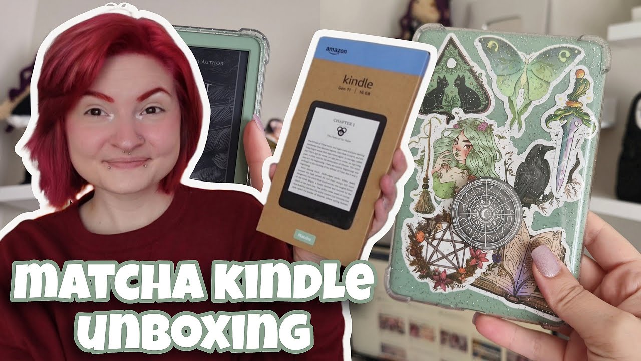 unboxing the new matcha kindle✨🍃💚 - YouTube