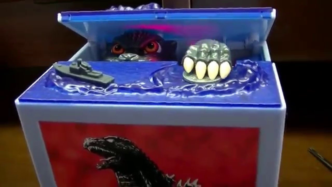 ゴジラの貯金箱！？ゴジラバンク買ったので紹介 - YouTube