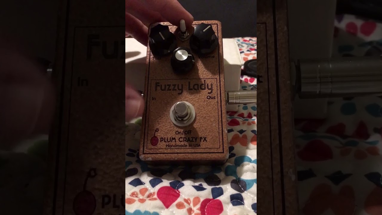 Plum Crazy FX Si Clops fuzz guitar effects pedal demo with SG & Dr