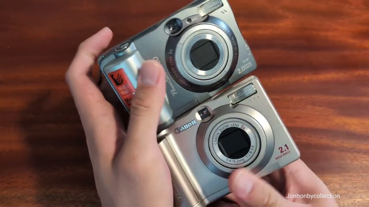 Comparison between Canon Powershot A40 and Powershot A20 - YouTube