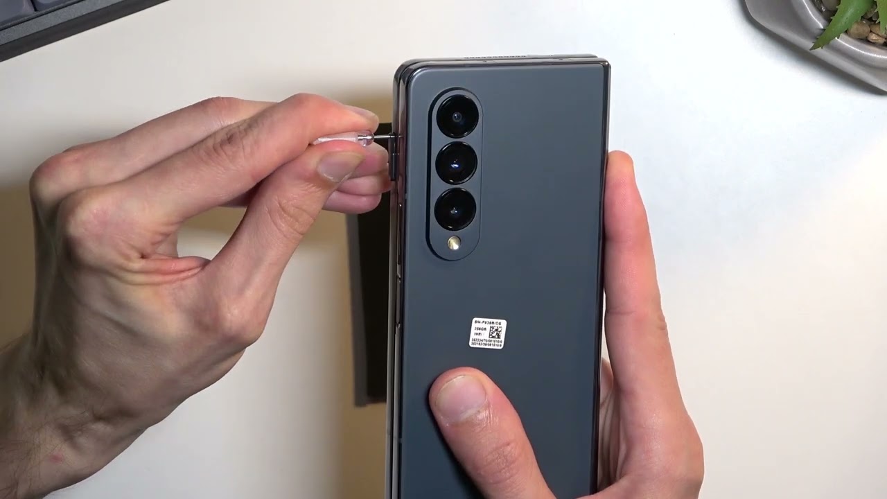 How to Insert SIM Card into SAMSUNG Galaxy Z Fold4 - Install SIM