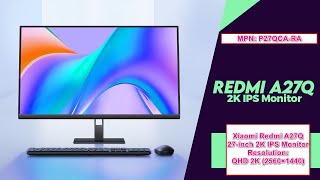 Xiaomi Redmi A27Q # P27QCA-RA 27 inch 2K 100HZ IPS Monitor - YouTube