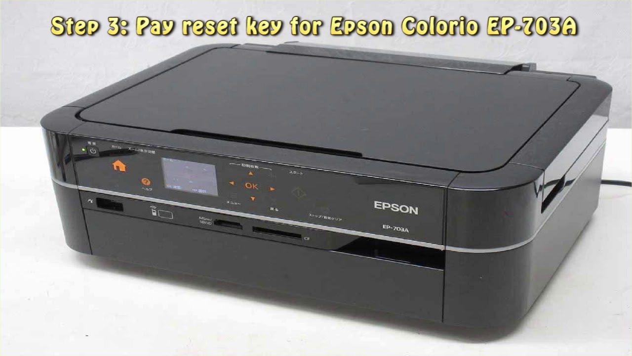 Reset Epson Colorio EP 703A Waste Ink Pad Counter - YouTube