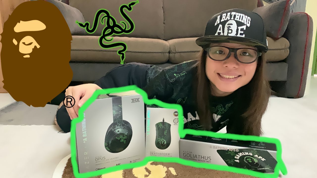 Unboxing Razer x Bape Collection - YouTube