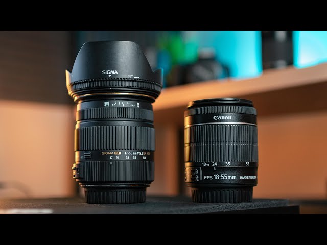 Sigma 17-50mm f/2.8 vs Canon 18-55mm f/3.5-5.6 - YouTube