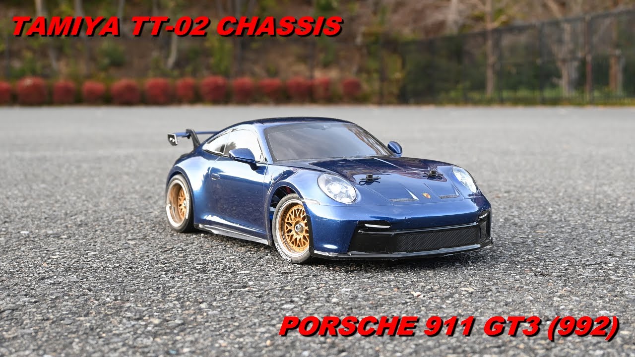 タミヤ TT-02改 ホイールベース251mm仕様 ポルシェ 911 GT3 (992