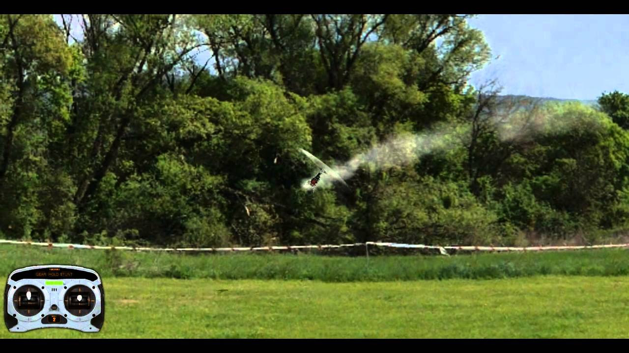 Thunder Tiger Raptor 90 G4 Nitro R/C Helicopter 3D flight training