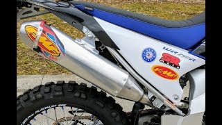 WR250R FMF Q4 Exhaust Sound Demonstration - YouTube