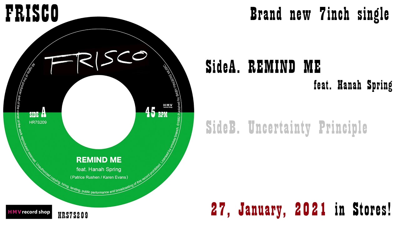 Frisco ‎– Remind Me / Uncertainty Principle (45) | oleo Records