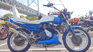 CBX400F 雷管マフラー音❗三段シート WRPイカヅチ管 香川県与島