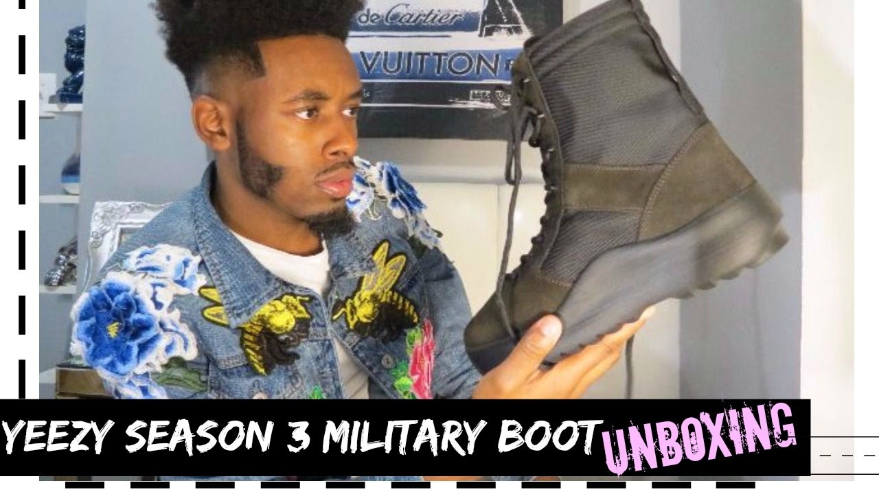 YEEZY Season 3 Onyx Military Boot | Unboxing & Review - YouTube
