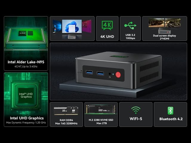 Trigkey Green G4 Intel® N95, mini pc - YouTube