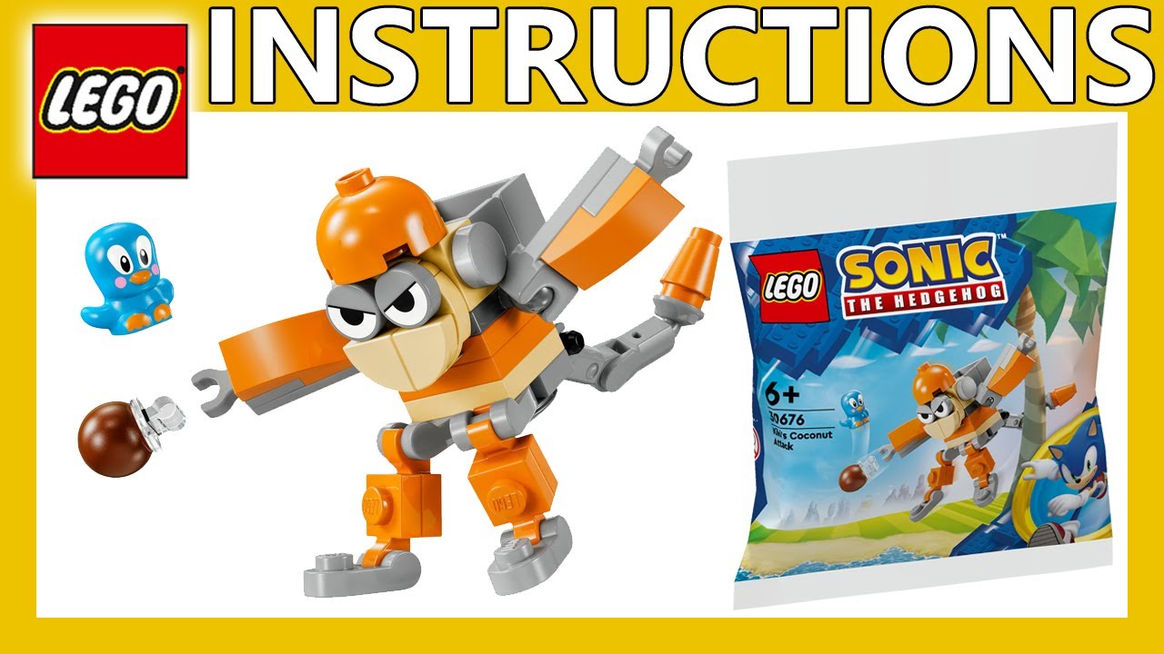 LEGO instructions | Kiki's Coconut Attack | 30676 | LEGO Sonic the