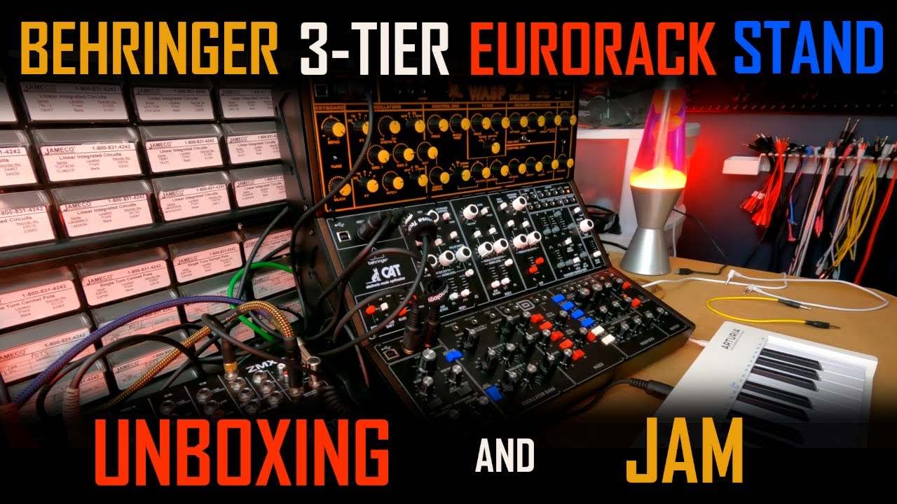 Behringer 3-Tier Eurorack Stand Unboxing and Jam - YouTube