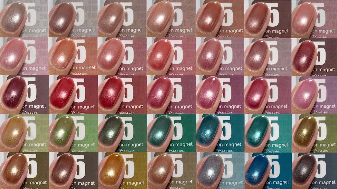 ネイル工房】5ミクロンマグネット ガラスバージョン 全35色カラー