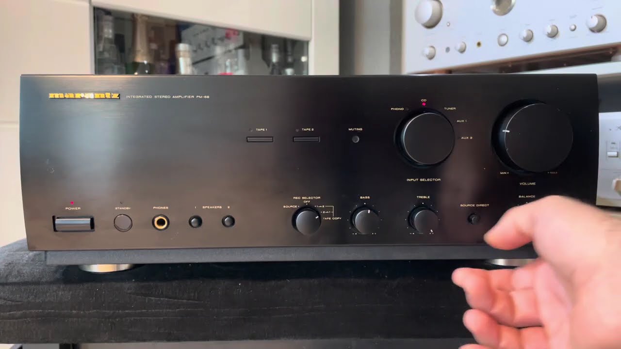 Marantz PM-68 integrated stereo amplifier …inside… - YouTube
