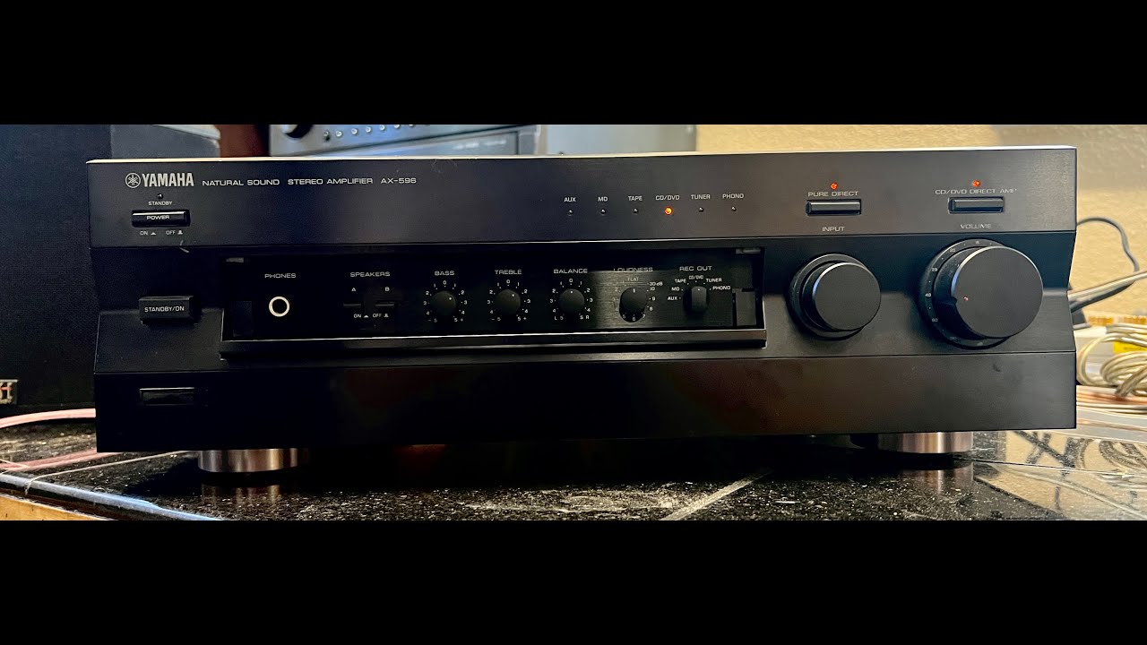 Yamaha AX 596 Natural Sound Stereo Integrated Amplifier Tested
