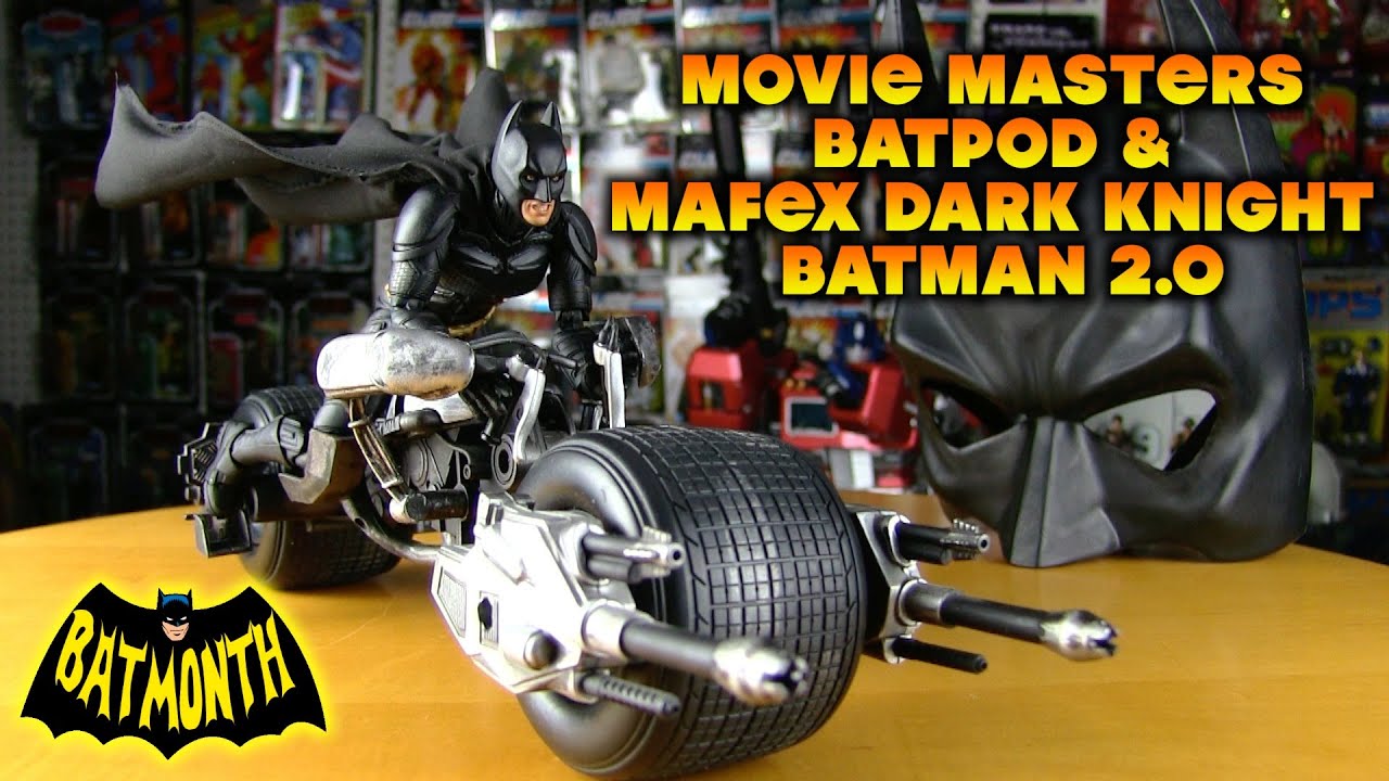 Mafex Dark Knight BATMAN v2.0 (2016) & Movie Masters BATPOD (2008
