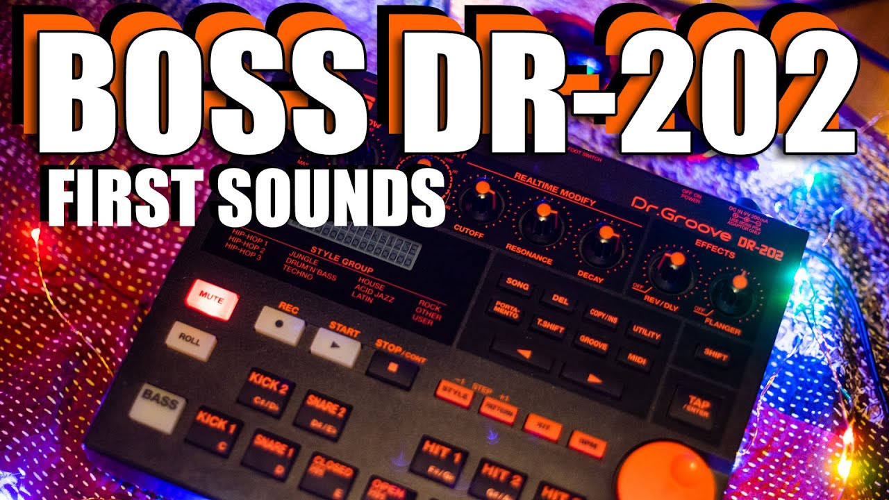 Boss DR-202 Drum Machine. Unboxing and First Jam (with SP-202