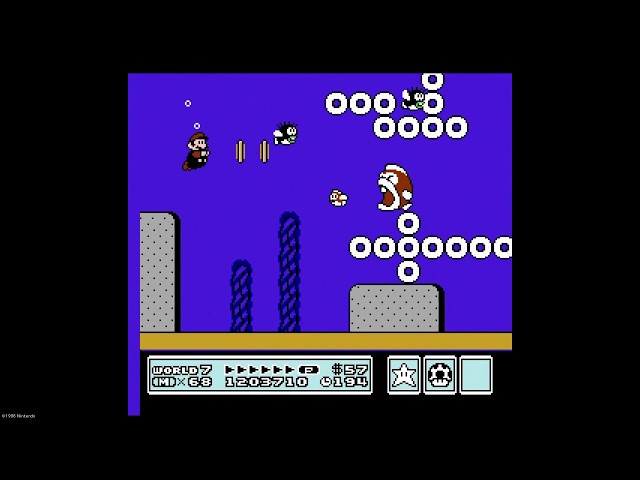 SUPER MARIO BROS. 3】 WORLD 7-4 - YouTube