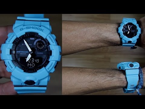 Casio G-Shock G-SQUAD GBA-800-2A2 STEP TRACKER - YouTube