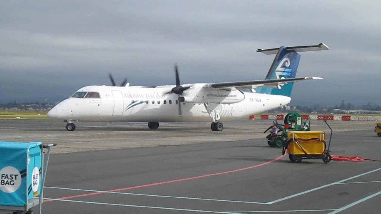 Air New Zealand ▻ Bombardier Q300 ▻ Startup - Taxi - Takeoff