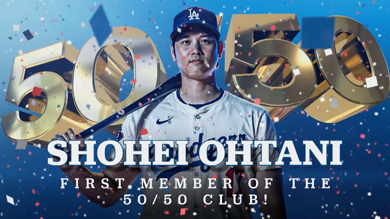 Shohei Ohtani Makes History - 50/50 Club - YouTube