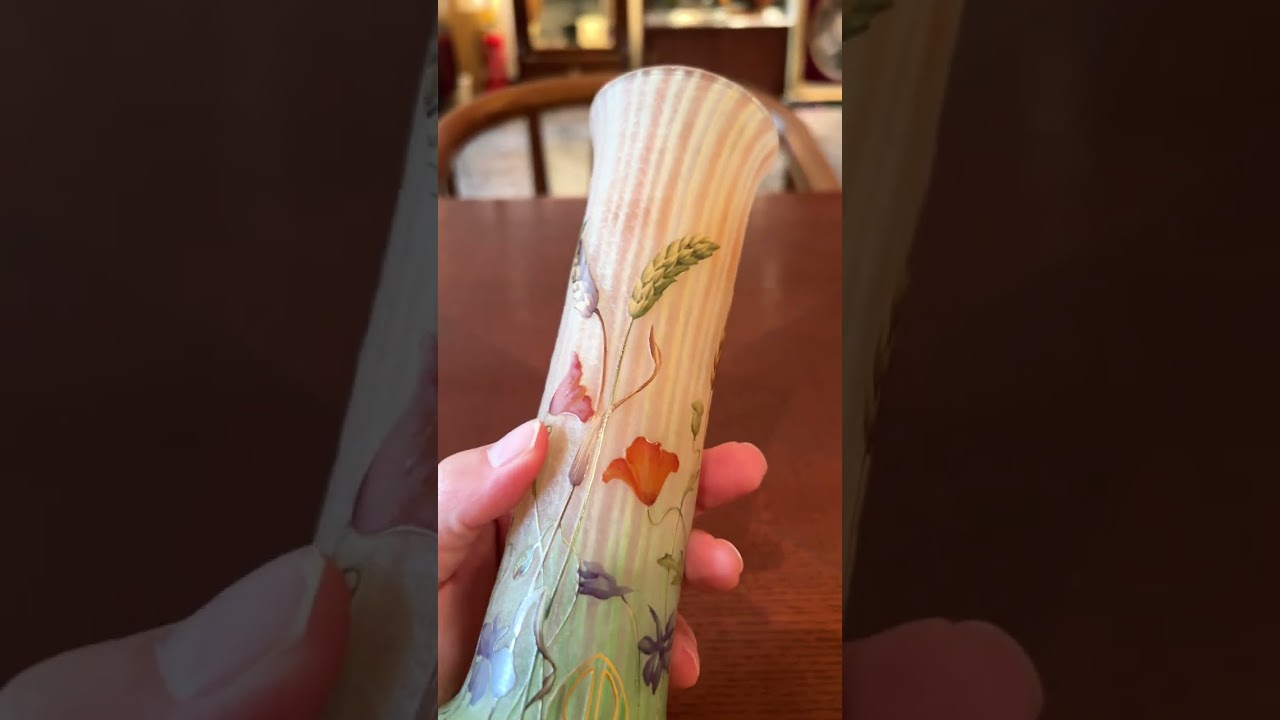 n*1様 ドーム ヒナゲシ文花器 花器 箱付き アールヌーボー ドーム兄弟