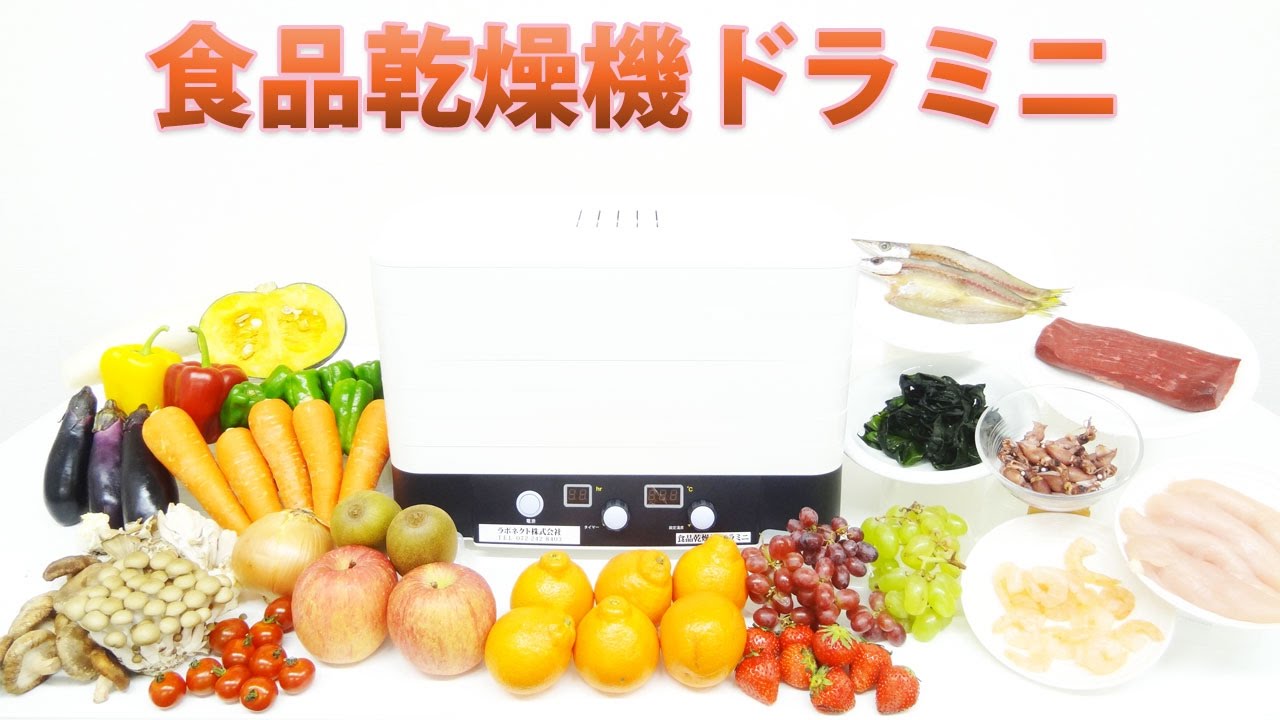 家庭用食品乾燥機 ドラミニ]ドライフルーツや干し野菜、ビーフ