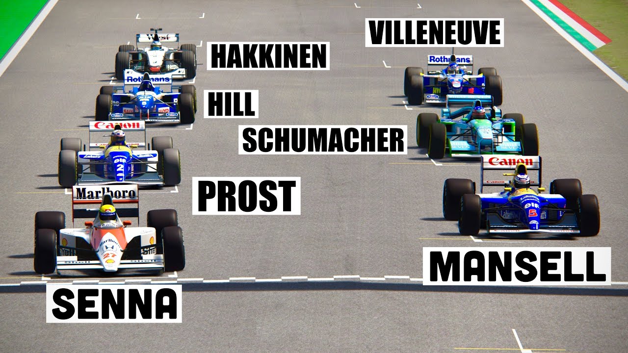 ALL 90s F1 CHAMPIONS DRIVERS in one race - battle at Spa