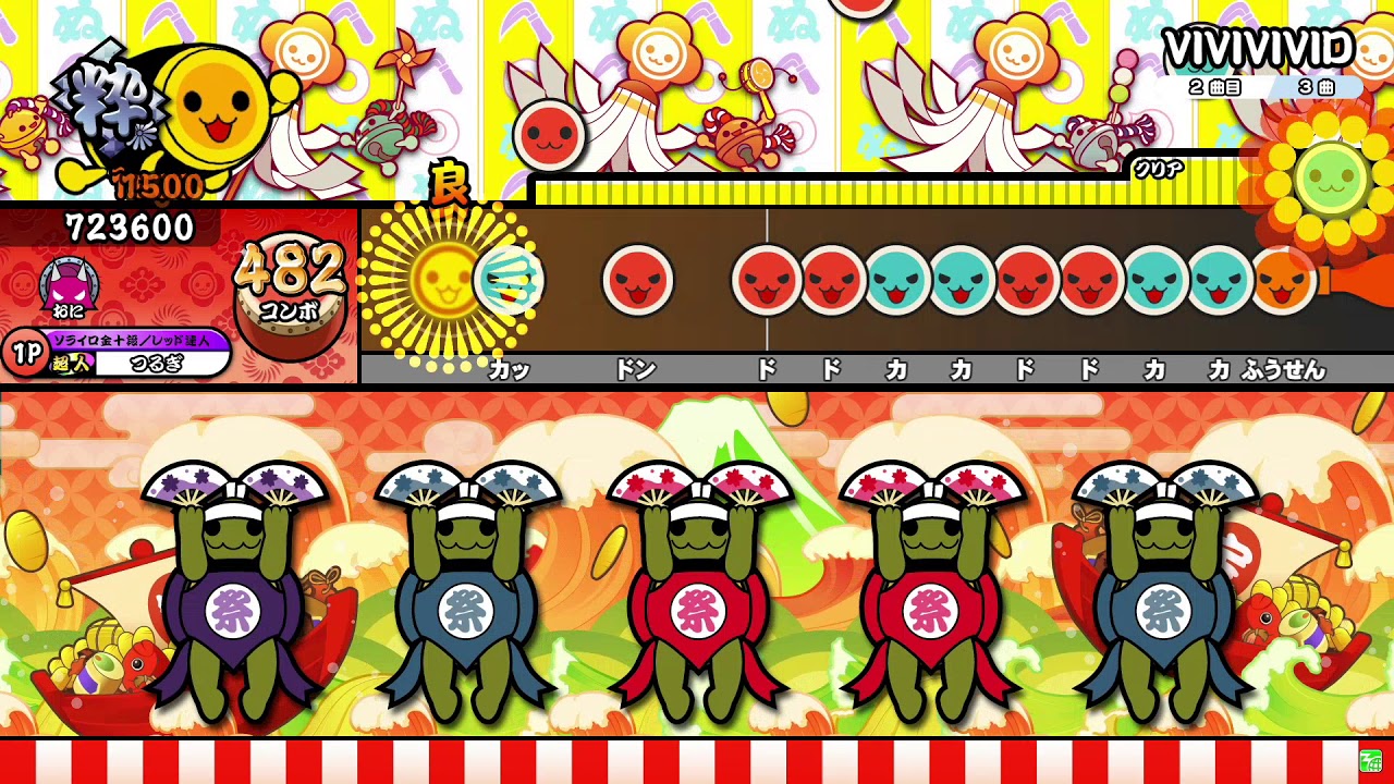 Taiko no Tatsujin Nijiiro ver.] VIVIVIVID/M-O-T-U All good - YouTube
